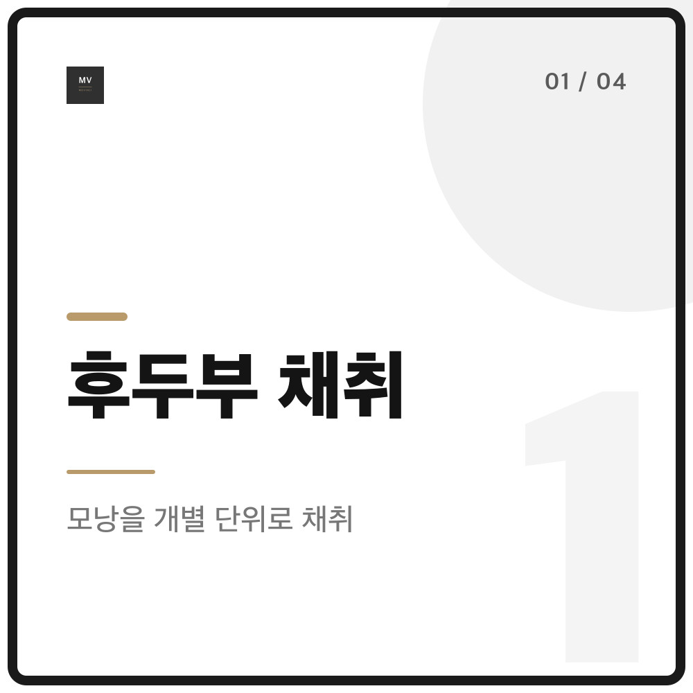 비절개 방식으로 후두부에서 모낭을 개별 채취하는 과정